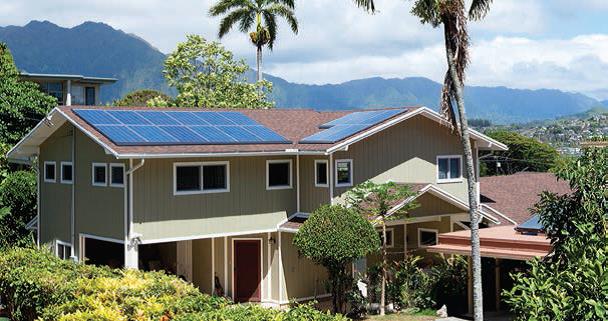 Hawaii house with solar panels